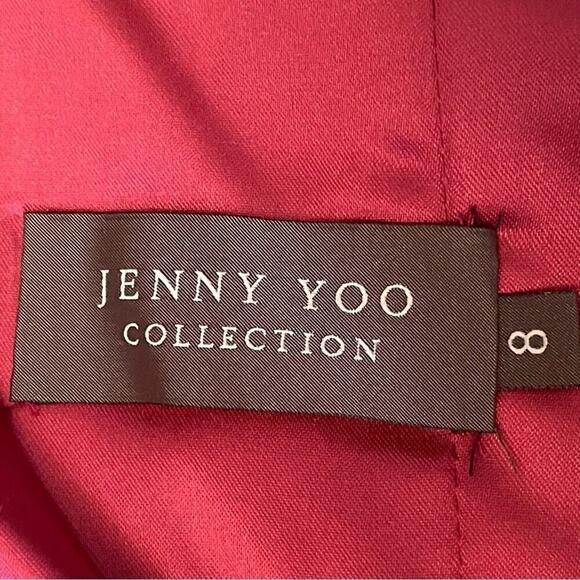 Jenny Yoo Reddish Pink Strapless Dress NWT Size 8 - Picture 10 of 14